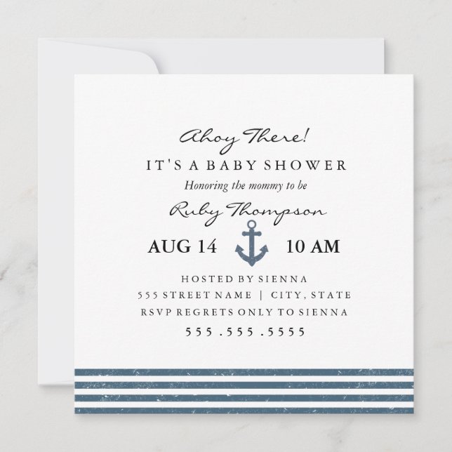 Nautical Baby Shower Invitation (Front)