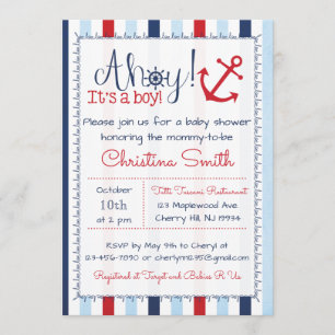 Nautical Baby Shower Invitation for a Boy