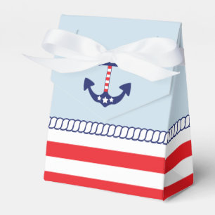 Nautical Baby Shower Patriotic Anchor Thank You Favour Box