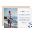 Nautical Baby Shower Photo Thank You Card | Waterc