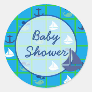 Nautical Baby Shower Sticker