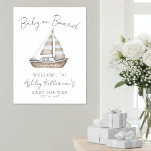 Nautical Baby Shower Welcome Sign