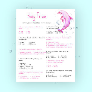 Nautical Baby Trivia Baby Shower Game