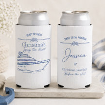 Nautical Bach Crew Koozie | Bachelorette Favour