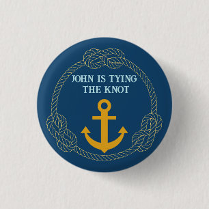  Nautical Bachelor Party 3 Cm Round Badge