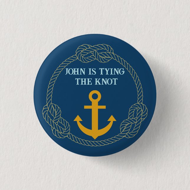 Nautical Bachelor Party 3 Cm Round Badge (Front)