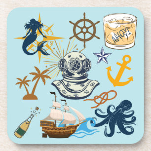 Nautical Bachelor Party Coaster