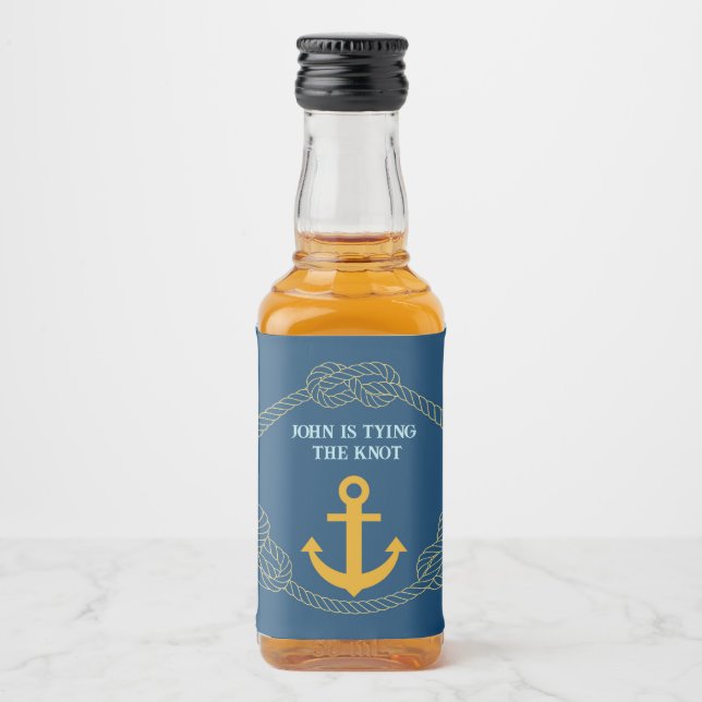 Nautical Bachelor Party Liquor Bottle Label (Front)