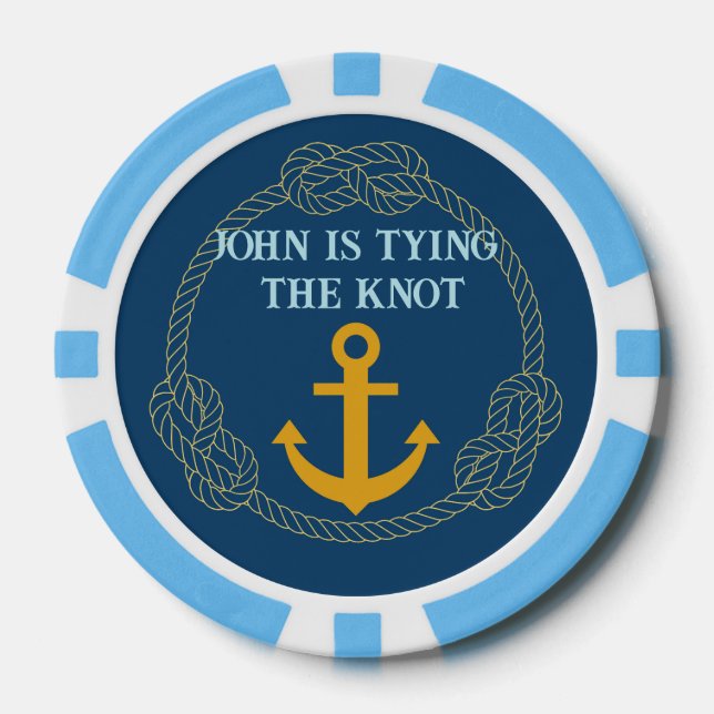Nautical Bachelor Party Poker Chips (Front)