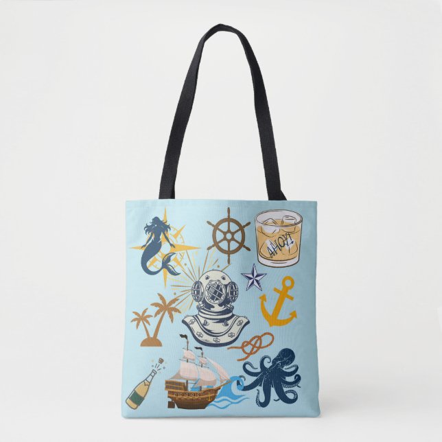  Nautical Bachelor Party Tote Bag (Front)