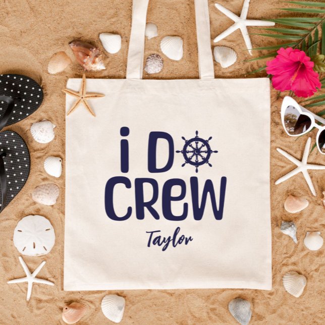 Nautical Bachelorette Beach Party Favour Navy Blue Tote Bag (Creator Uploaded)