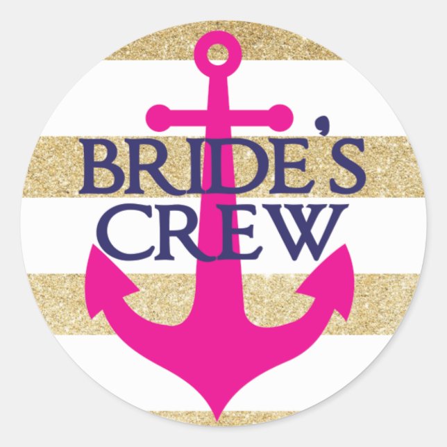 Nautical Bachelorette Sticker- Last Sail Classic Round Sticker (Front)