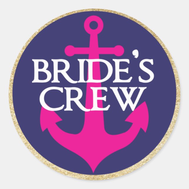 Nautical Bachelorette Sticker- Last Sail Classic Round Sticker (Front)