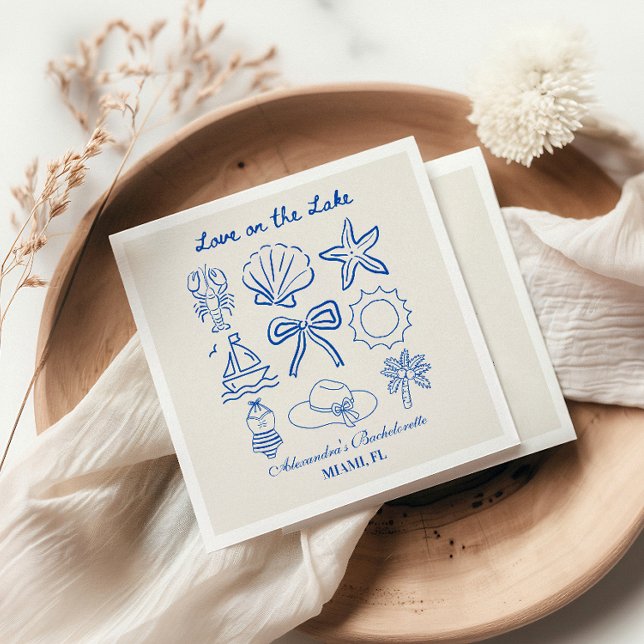 Nautical Bachelorette Weekend Napkin (Creator Uploaded)