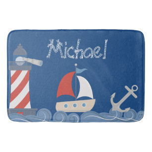 Nautical Bath Mat Personalised