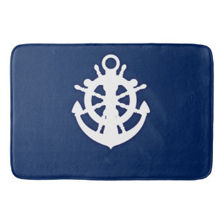 Nautical Bath Matt: Blue Bath Mat