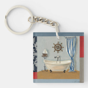 Nautical Bathroom Key Ring