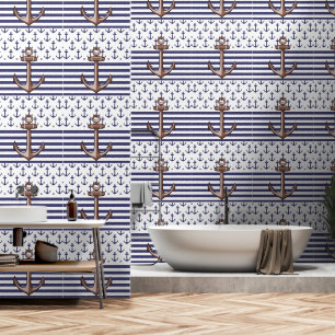 Nautical Bathroom Wallpaper