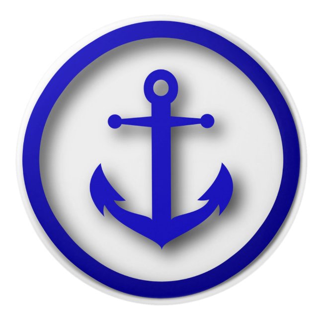 Nautical Beach Anchor Cabinet Drawer Knob (Front)