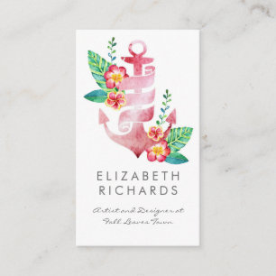 Nautical Beach Anchor Coastal Cruise Yacht Party Business Card