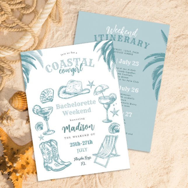 Nautical Beach Bachelorette Party Invitation (Creator Uploaded)