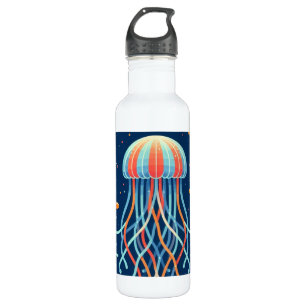nautical/beach/coastal jellyfish 710 ml water bottle