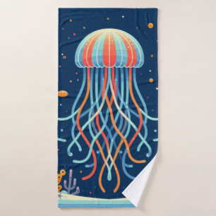 nautical/beach/coastal jellyfish bath towel