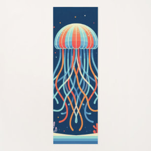 nautical/beach/coastal jellyfish yoga mat
