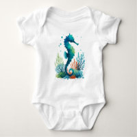 nautical/beach/coastal seahorse art