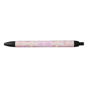 Nautical Beach Collage Hot Pink ID840 Blue Ink Pen