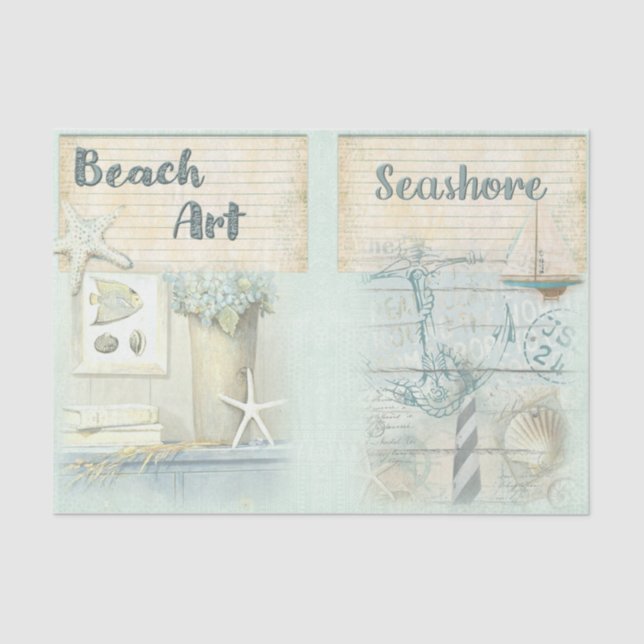 Nautical Beach Design Series 4 Tissue Paper (Front)
