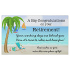 Nautical Beach Scene Retirement Congratulations