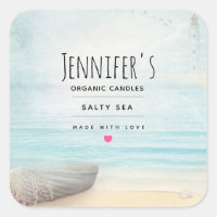 Nautical Beach Scene with Rowboat & Fishing Net