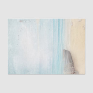 Nautical Beach Scene with Rowboat & Fishing Net Tissue Paper