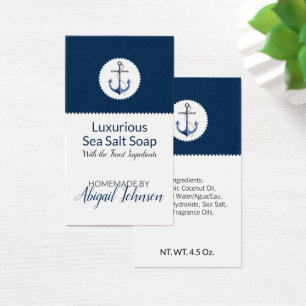 Nautical Beach Sea Salt Clay Handmade Soap Tag