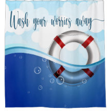 Nautical Beach Shower Curtain
