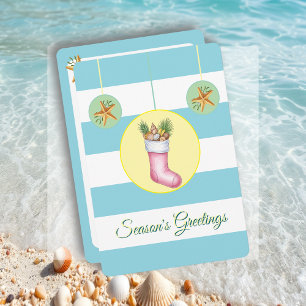 Nautical Beach Themed Holiday Card