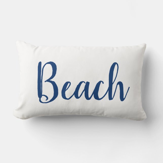 Nautical Beach Throw Pillow (Front)