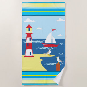 Nautical Beach Towel
