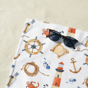 Nautical beach towel