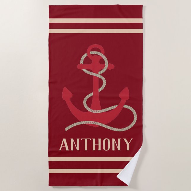 Nautical Beach Towel (Front)
