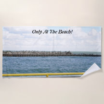 Nautical Beach View Beach Towel