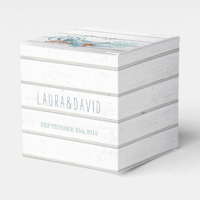 Nautical Beach | Wedding Favour Box (Front Side)