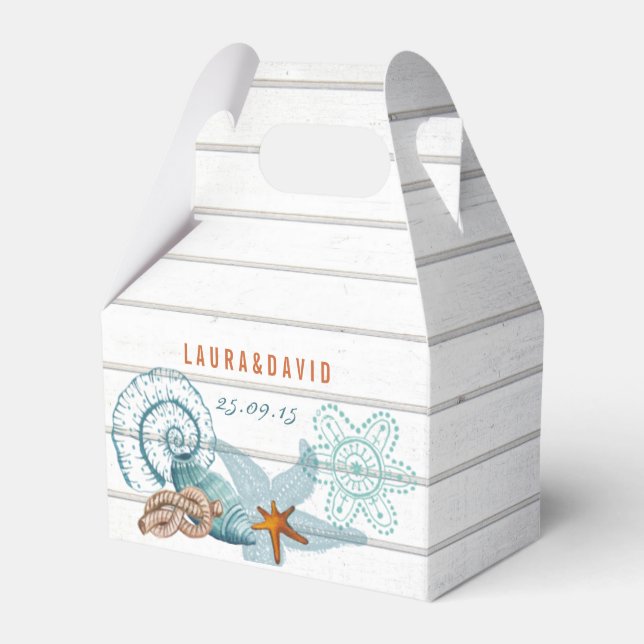 Nautical Beach | Wedding Favour Box (Front Side)