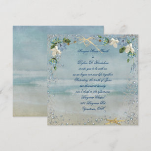 Nautical Beach Wedding Invitation