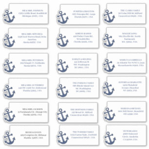 Nautical Beach Wedding Invitation Address Labels