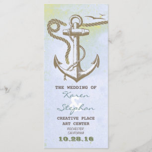 nautical beach wedding programs programme