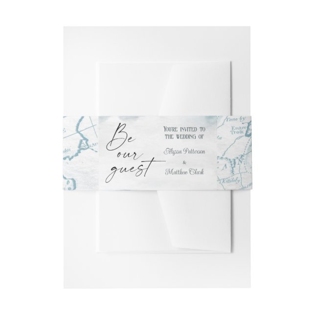Nautical Belly Bands Invitation Belly Band (Front Example)
