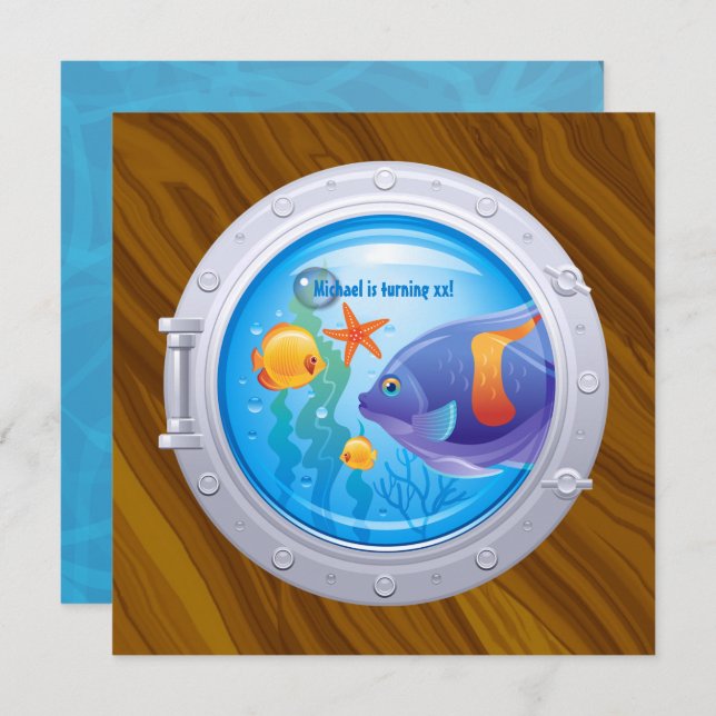 Nautical Birthday Party Invitation (Front/Back)