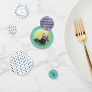 Nautical Blue Anchor Confetti